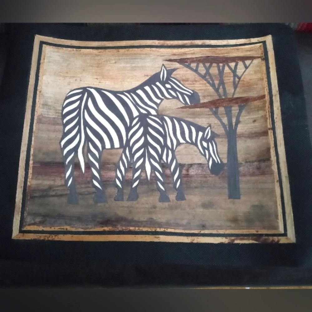 Banana Print Fibers African Animal  Zebra  in Safari